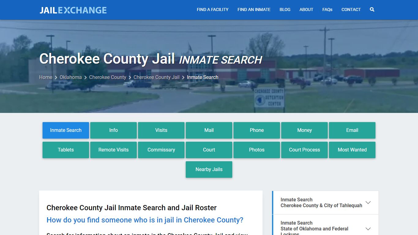 Cherokee County Jail Inmate Search - Jail Exchange