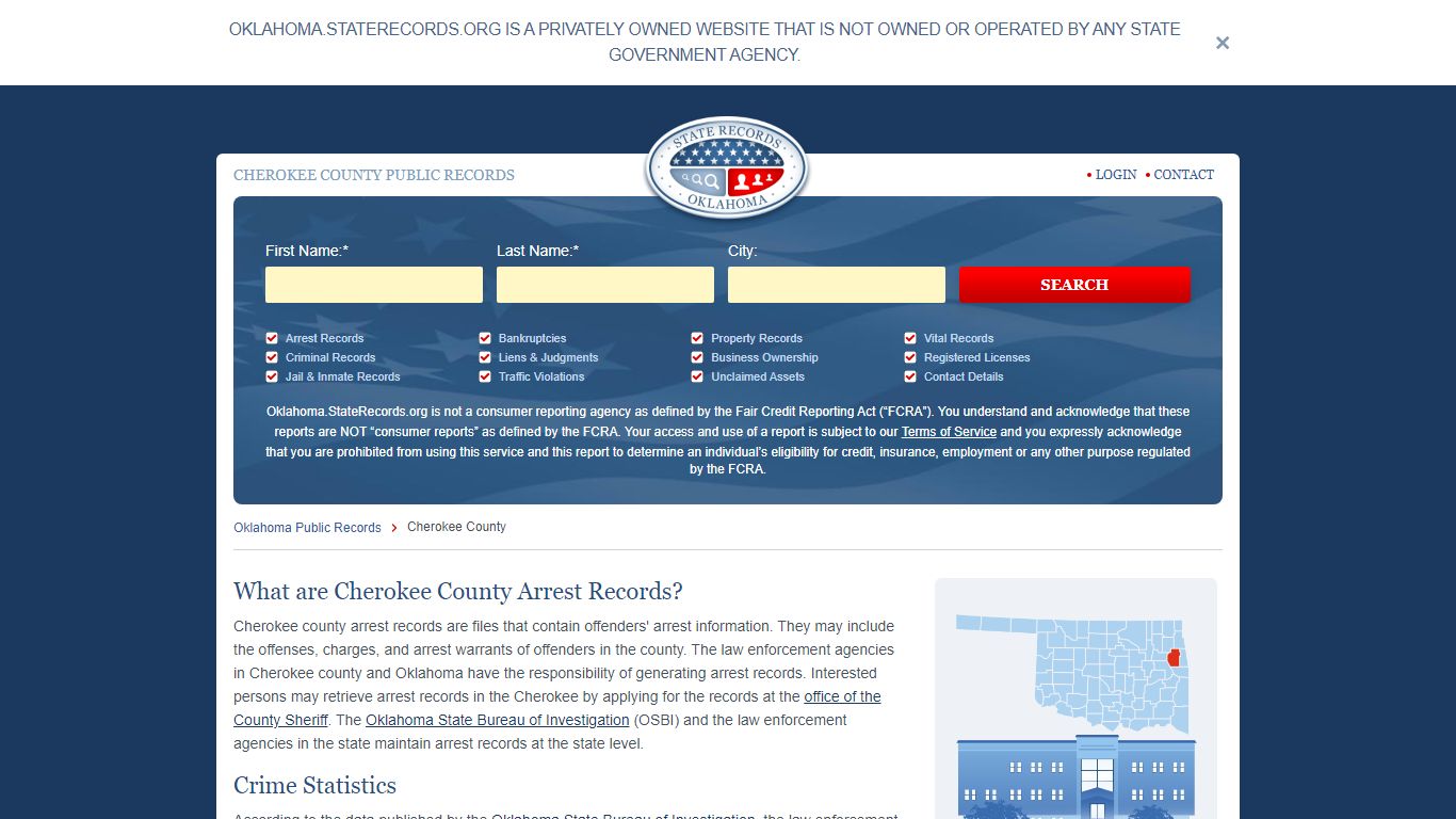 CHEROKEE COUNTY PUBLIC RECORDS - Oklahoma State Records